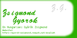 zsigmond gyorok business card