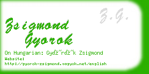 zsigmond gyorok business card
